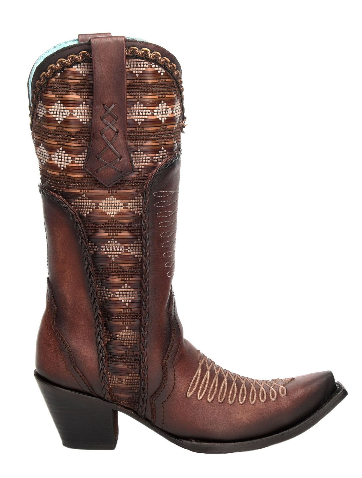 Corral Brown Aztec Embroidered Boots