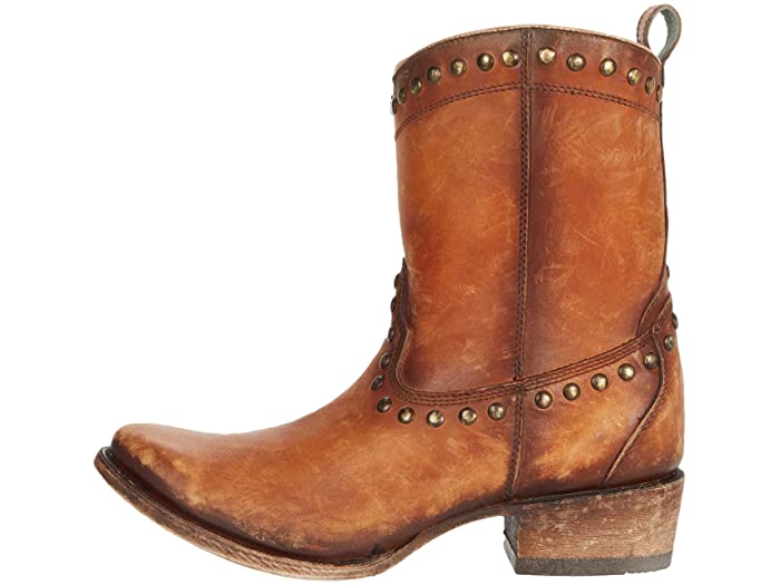 Corral Ladies Honey Zipper and Studs Ankle Boot C3701