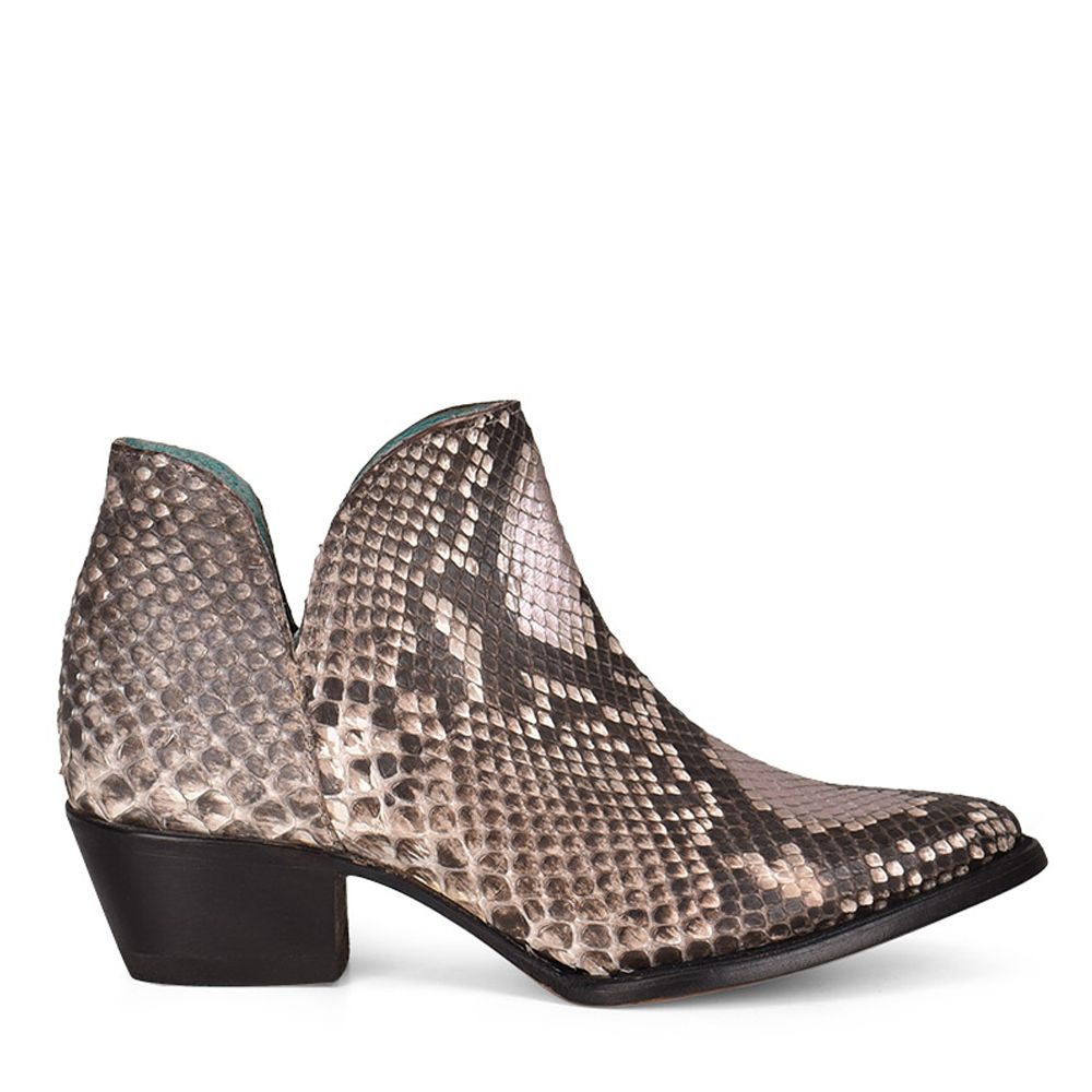 Women's Natural Python Pointed Toe Bootie By Corral C3832