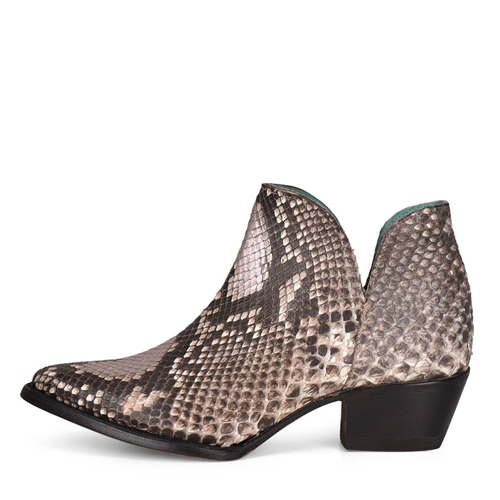 Women's Natural Python Pointed Toe Bootie By Corral C3832