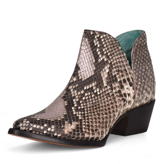 Women's Natural Python Pointed Toe Bootie By Corral C3832