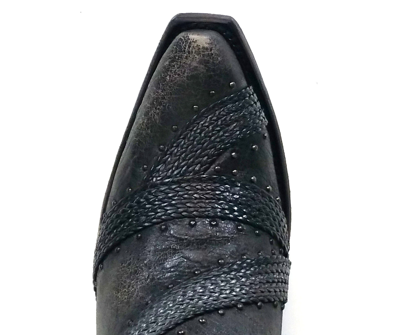 Corral Black Braided and Studs Western Boots