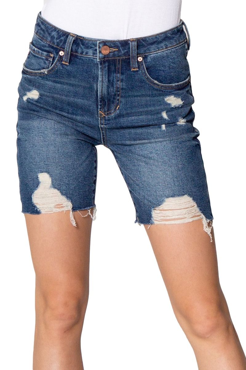 Ruthie Super Highrise Shorts in Dusty River by Dear John