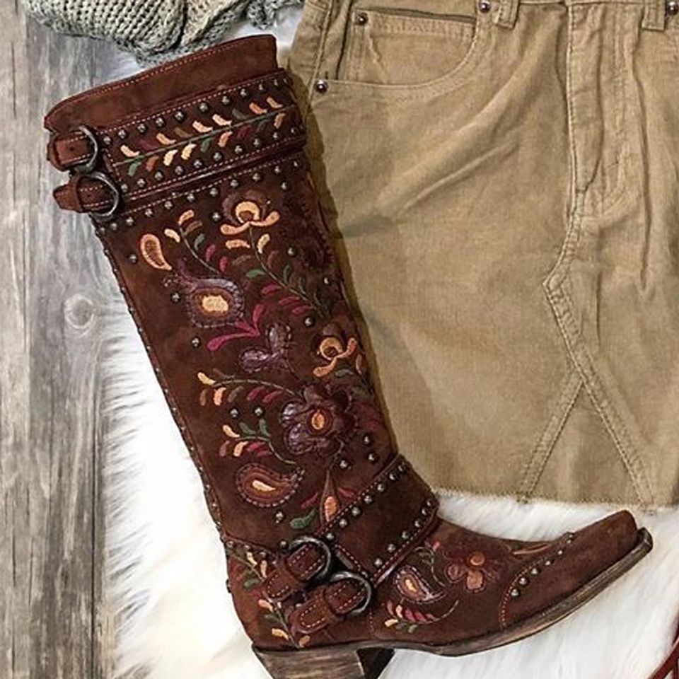 Double D Ranch by Old Gringo Travelers and Traders Floral Embroidered Boots