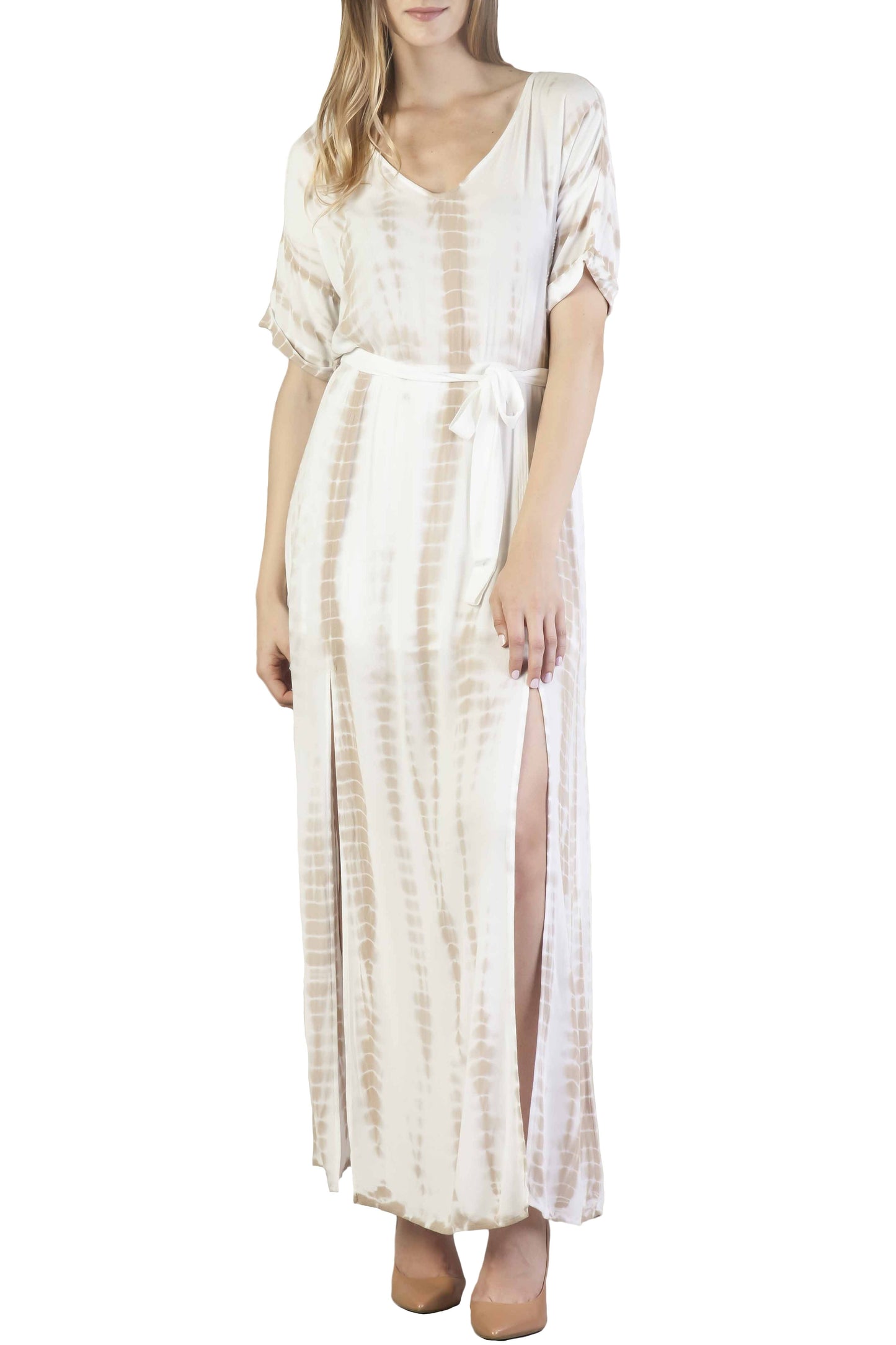 Dear John Joy Tie Dye Dolman Sleeve Maxi Dress in Clay