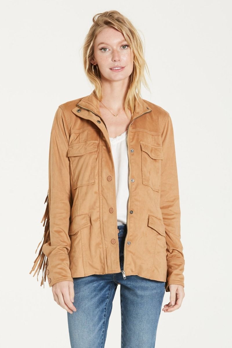 Levi Fringed Dark Tan Jacket By Dear John DJM62E165DKN