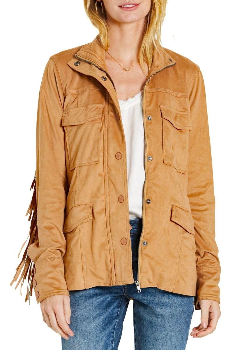 Levi Fringed Dark Tan Jacket By Dear John DJM62E165DKN