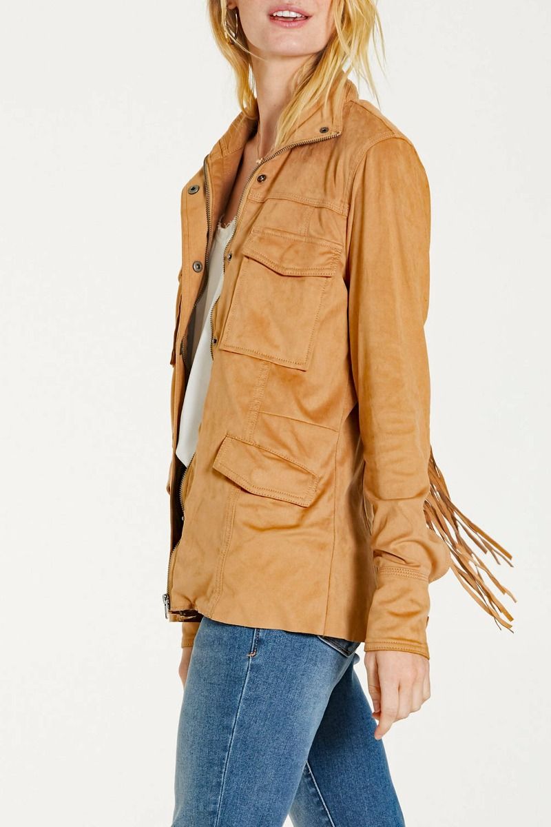 Levi Fringed Dark Tan Jacket By Dear John DJM62E165DKN