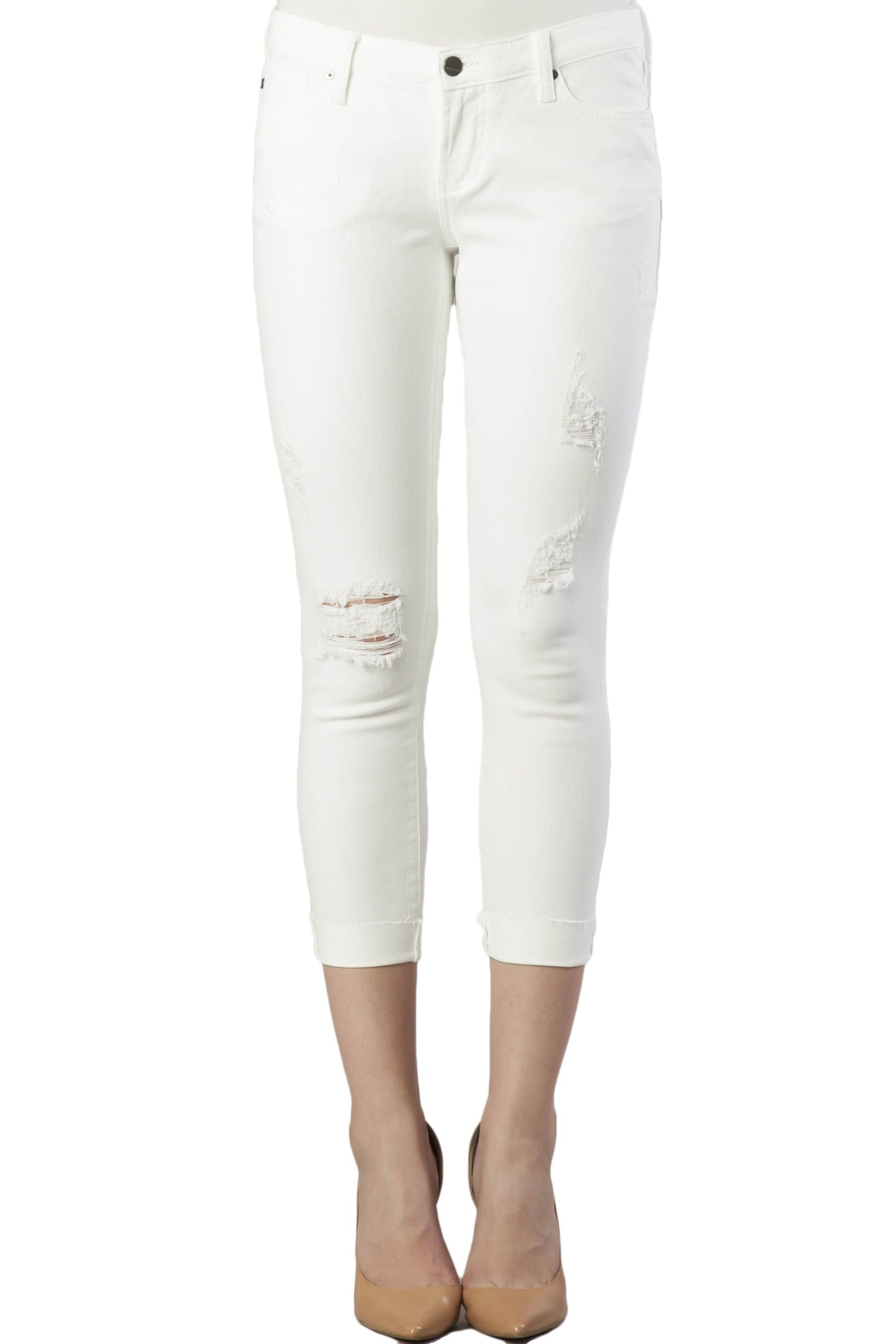 Dear John Joyrich Crop Comfort Skinny in Optic Distressed