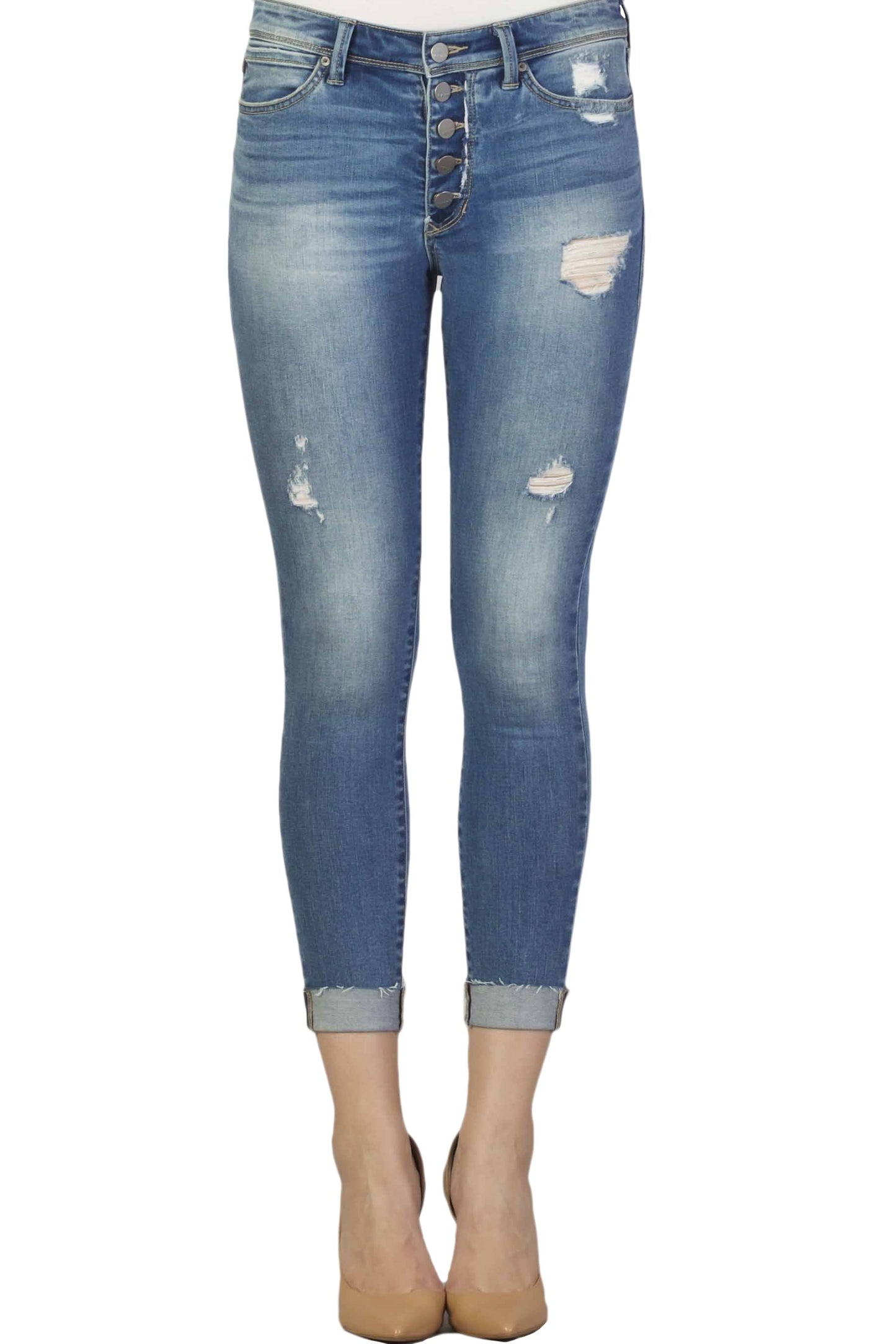 Dear John Gisele Button High Rise Skinny in Cece