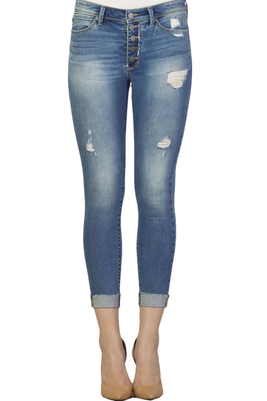 Dear John Gisele Button High Rise Skinny in Cece