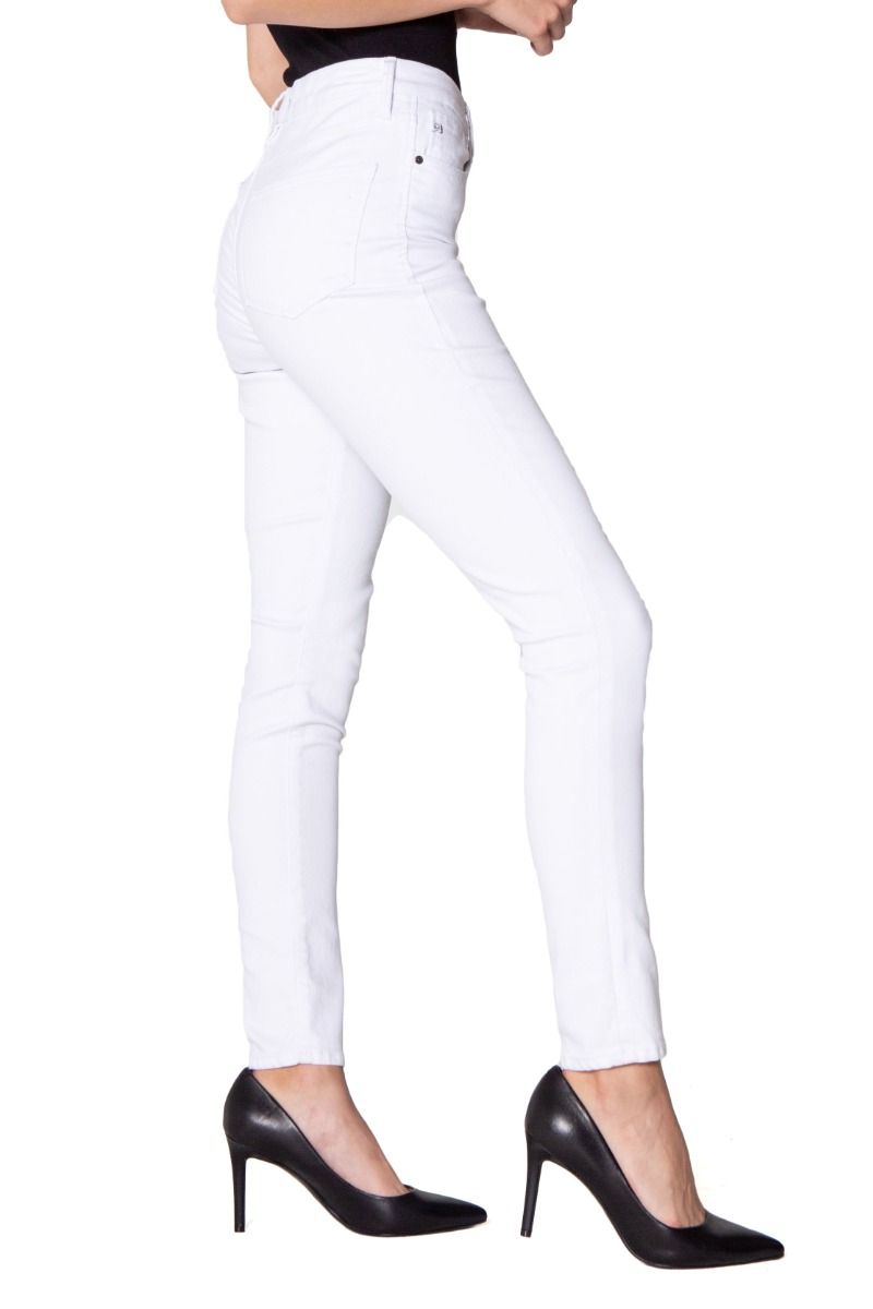 Ladies Olivia Skinny Super High Rise Jeans In White