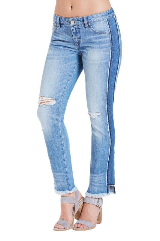 Dear John Erin Slim Straight Denim in Highdrive