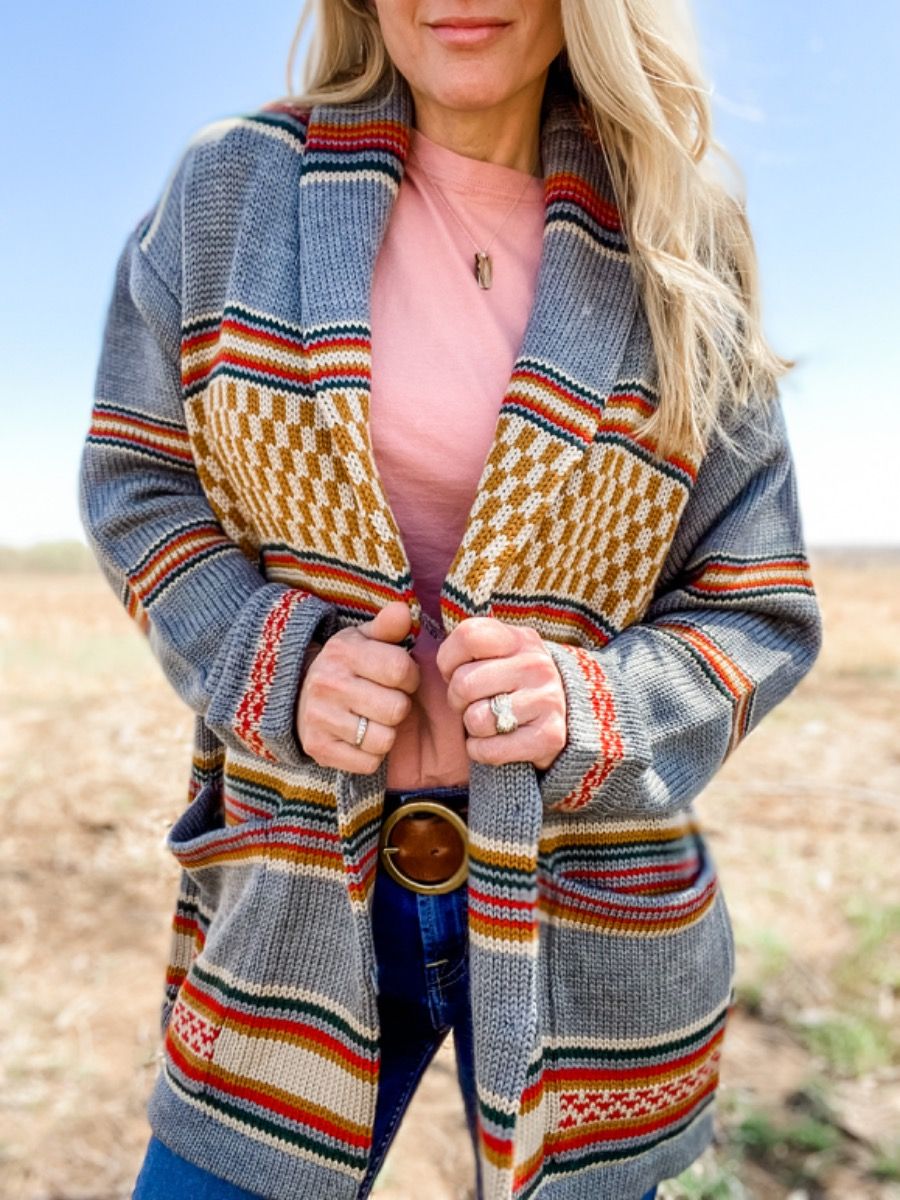 Women's Tularosa Sweater In Gray By STS Ranchwear Sts2494