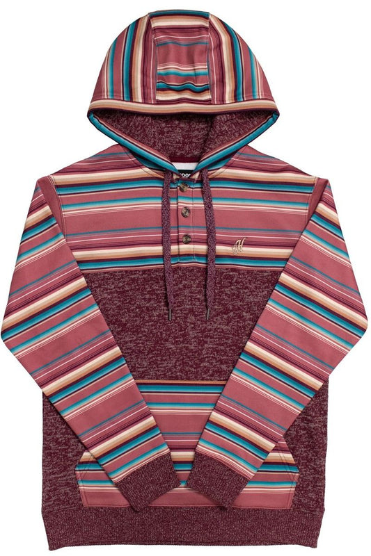 Maroon Jimmy Hoody With Multi Serape Pattern HH1202SPMA