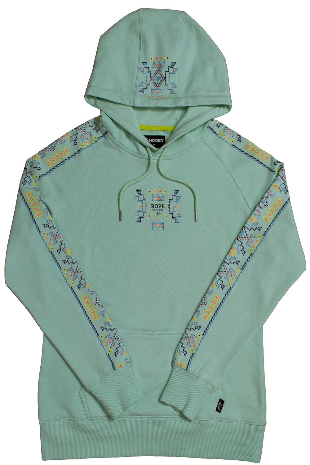 Rope Like A Girl Mint Hoody With Multi Color Pattern HH1207GR