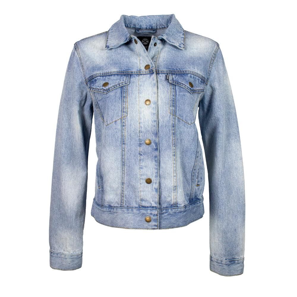 Ladies Classic Light Wash Denim Jacket