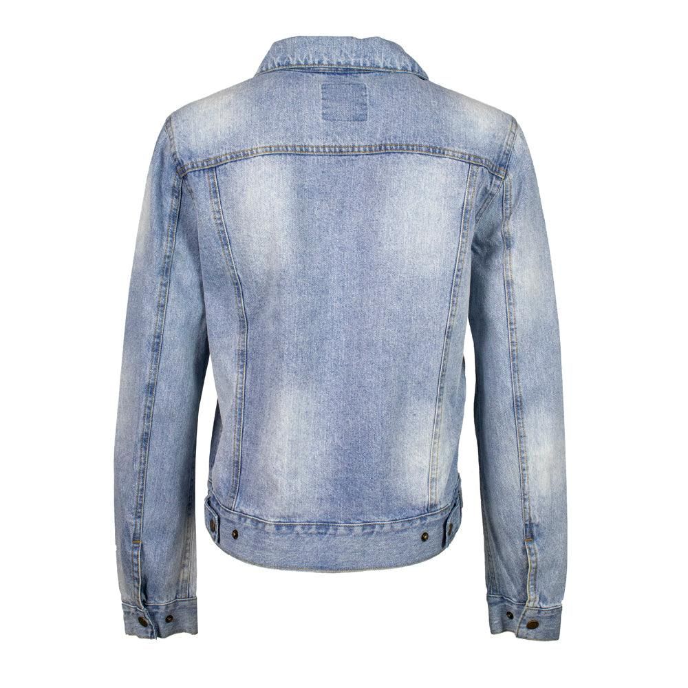 Ladies Classic Light Wash Denim Jacket