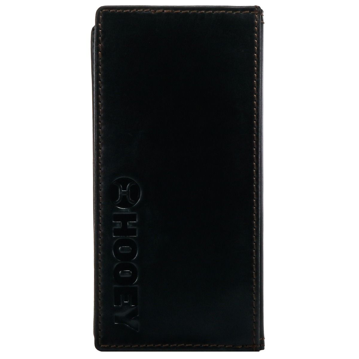 Hooey Smooth Black Rodeo Wallet With Brow Double Stitched Accent Edge