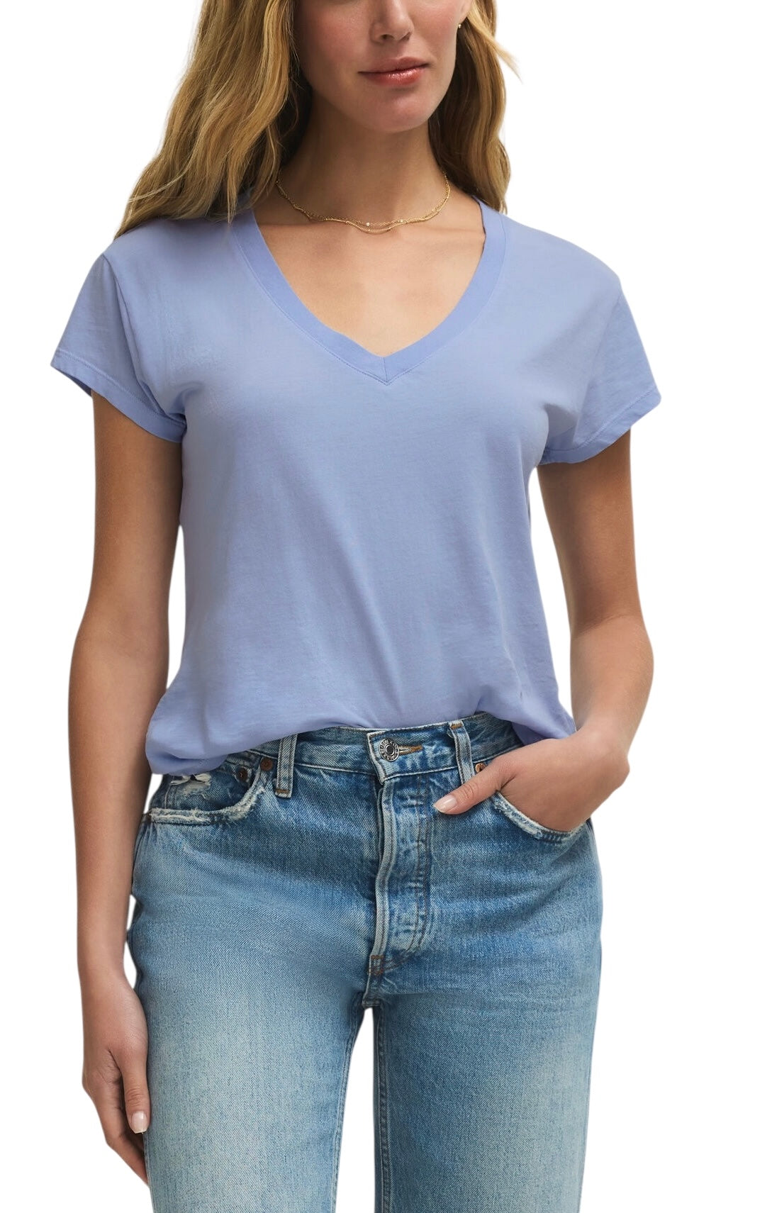 Modern V-Neck Tee Blue Light by Z Supply
