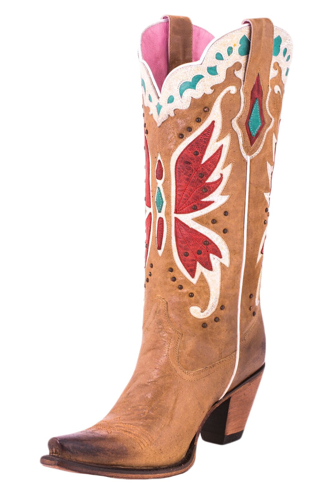 Junk Gypsy Day Dreamer Studded Boots in Tan