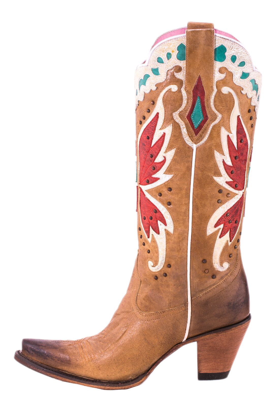 Junk Gypsy Day Dreamer Studded Boots in Tan