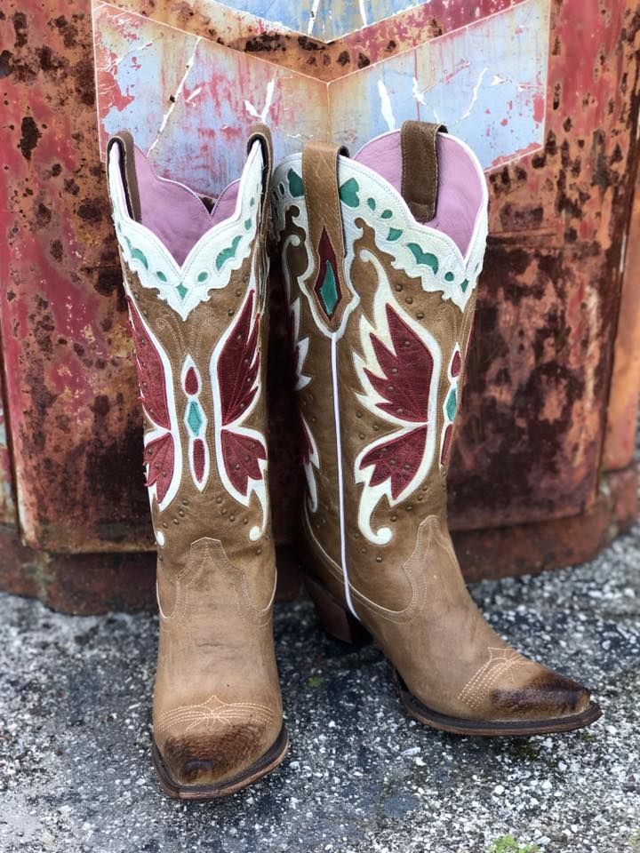 Junk Gypsy Day Dreamer Studded Boots in Tan