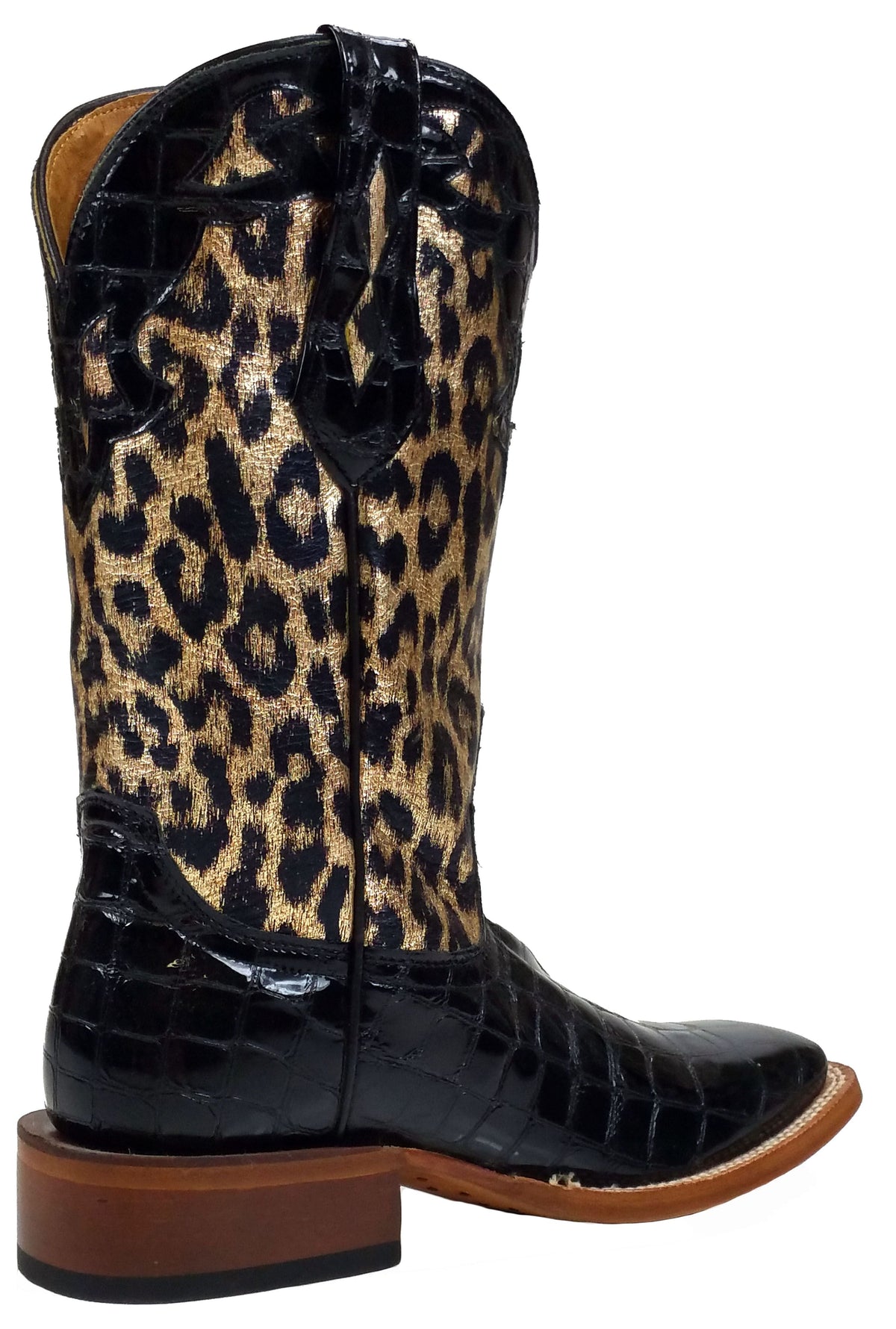 Johnny Ringo Legacy Collection Patent Black Croco