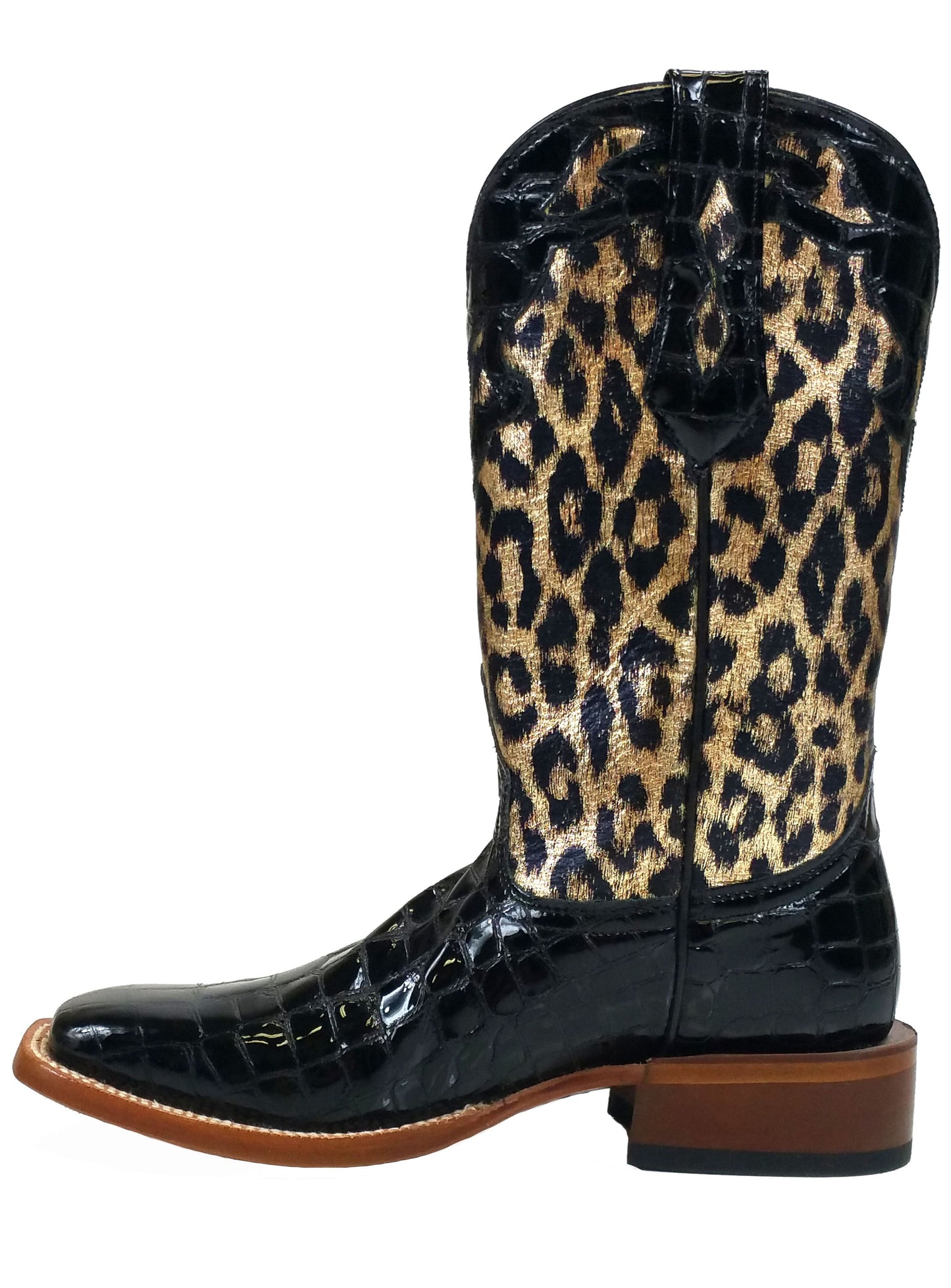 Johnny Ringo Legacy Collection Patent Black Croco