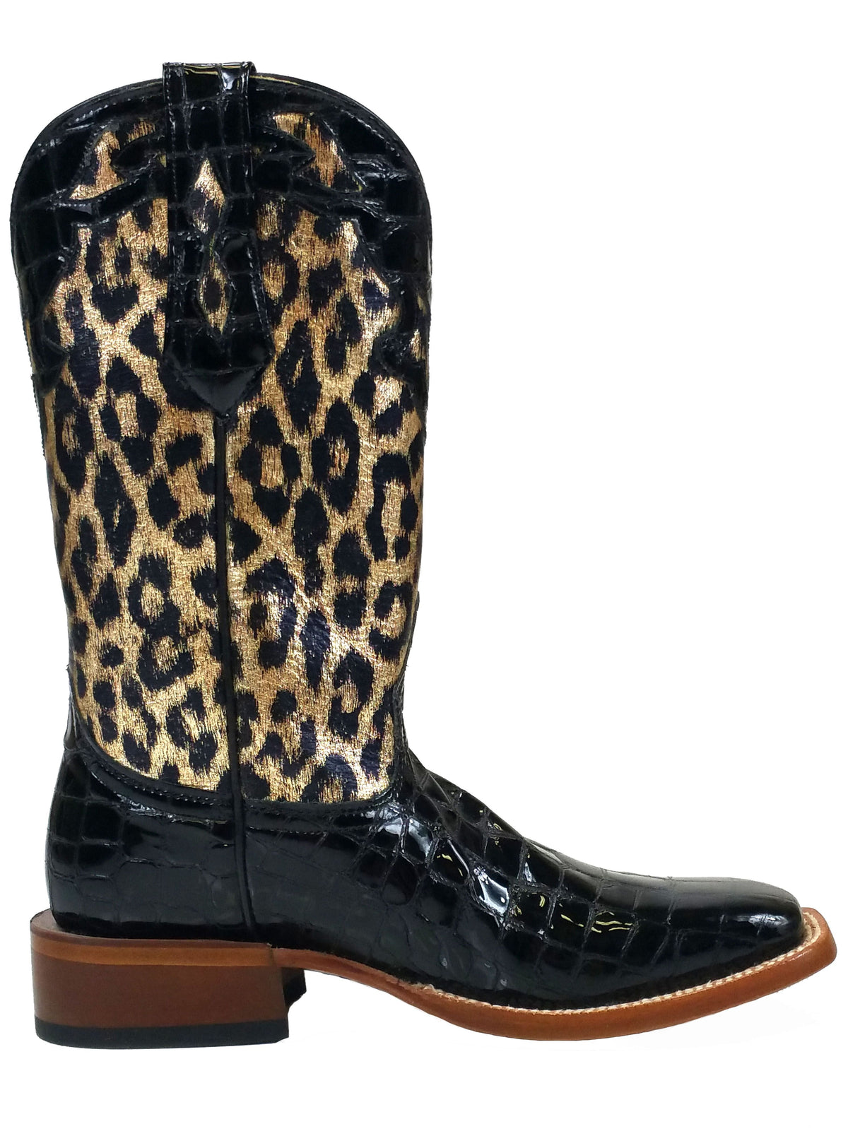 Johnny Ringo Legacy Collection Patent Black Croco