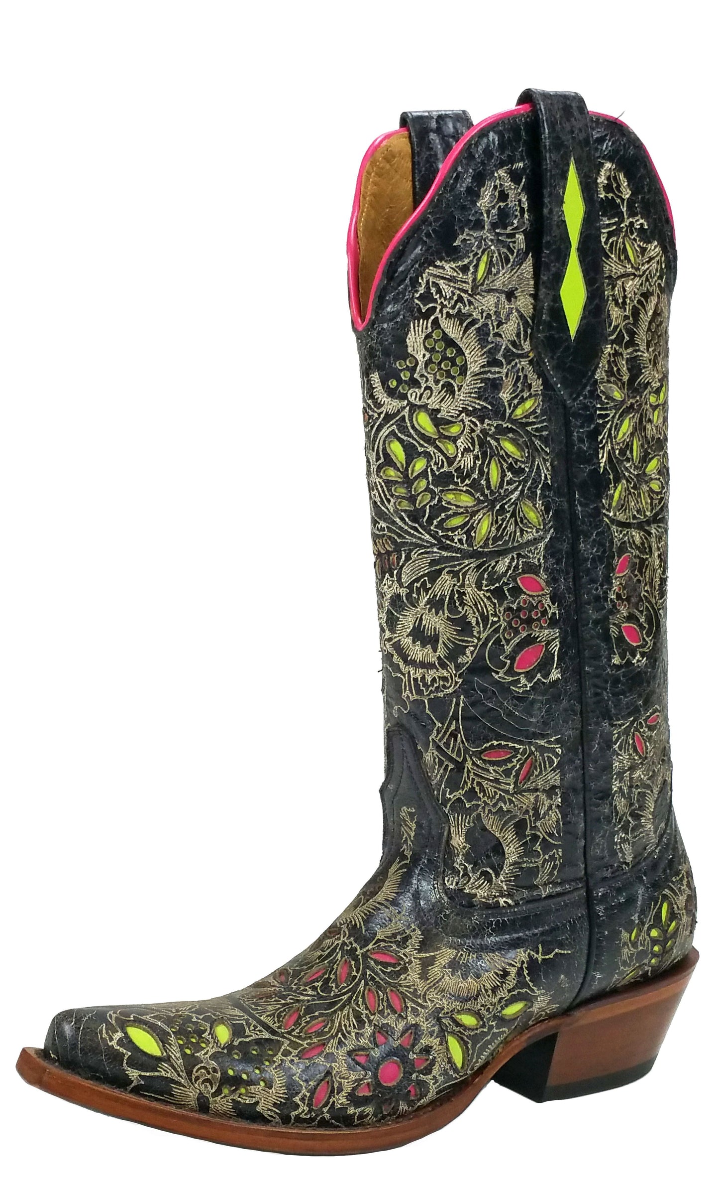 Johnny Ringo Legacy Collection Barn Black Floral Inlay