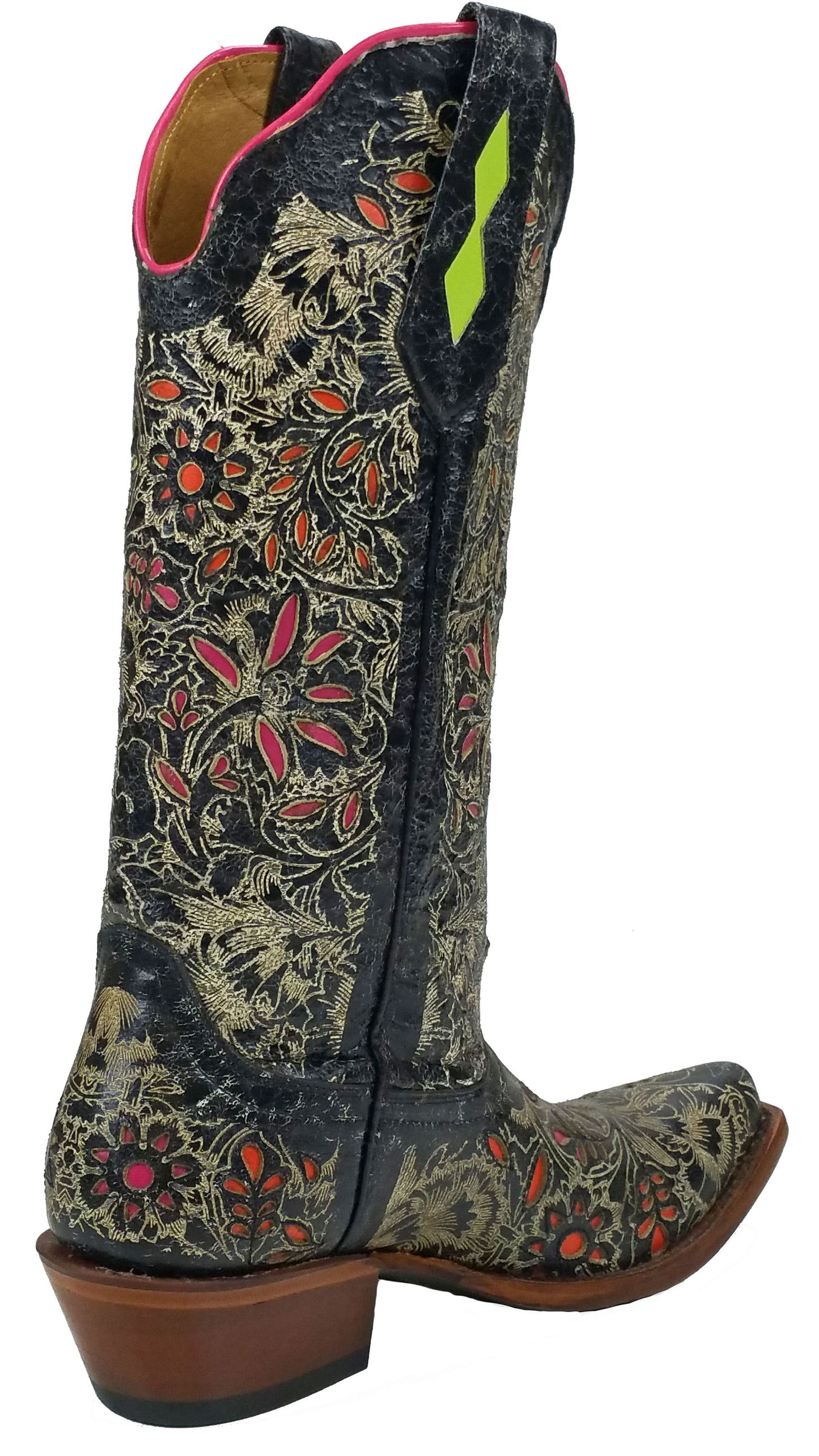 Johnny Ringo Legacy Collection Barn Black Floral Inlay