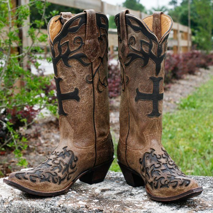 Johnny Ringo Sagrada Collection JRS405-10X Cowhide Cross Inlay