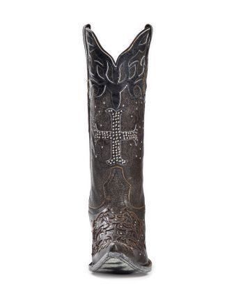 Johnny Ringo Sagrada Collection Black Crackle Boots