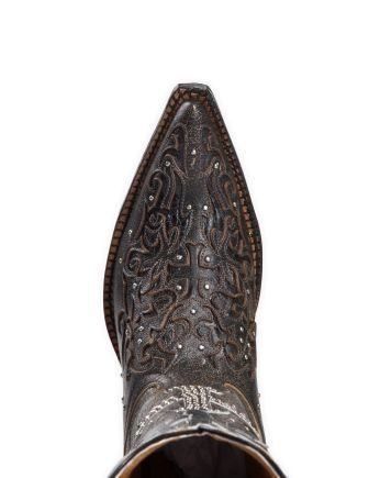 Johnny Ringo Sagrada Collection Black Crackle Boots