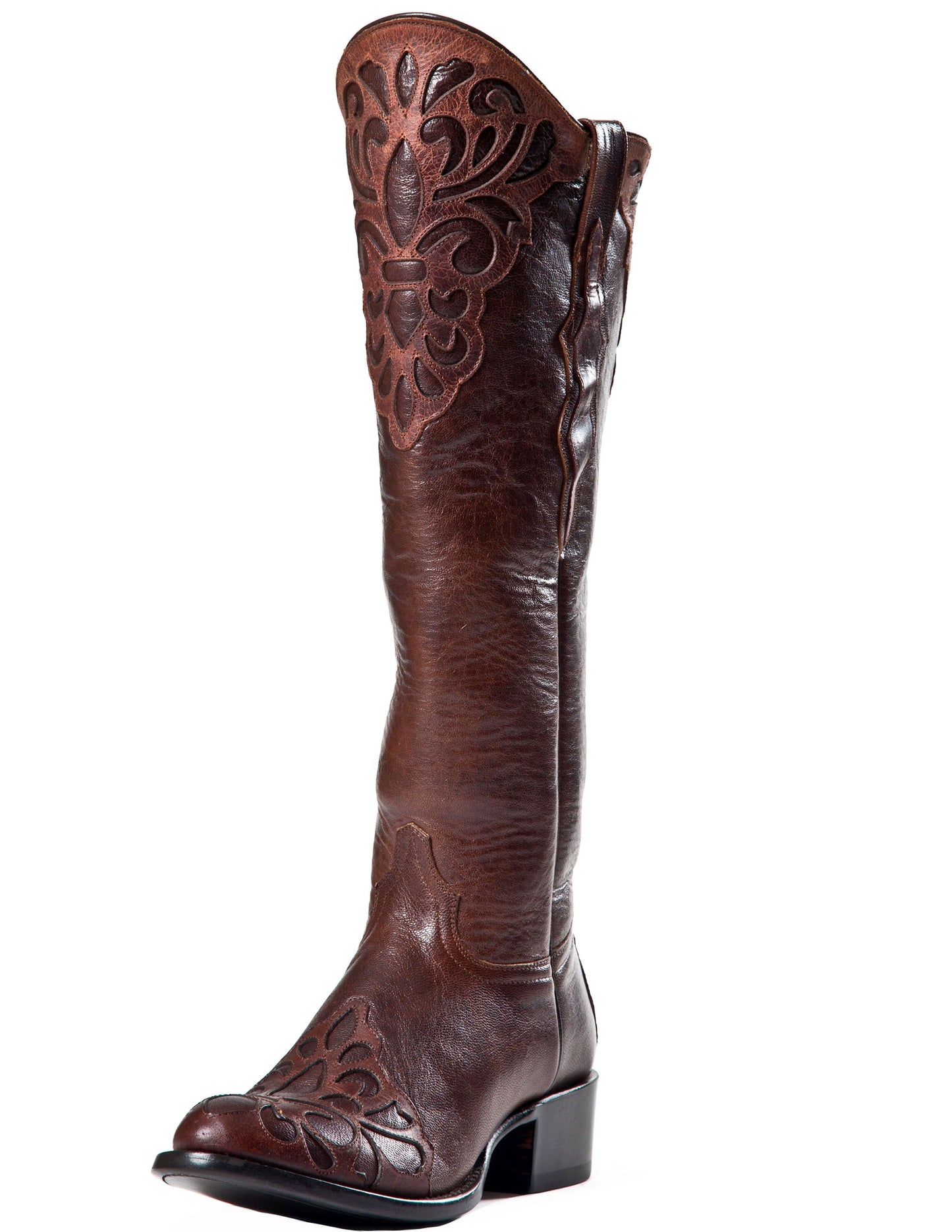 Johnny Ringo Sagrada Collection Volcano Cobre Boot with Fleur De Lis Inlay