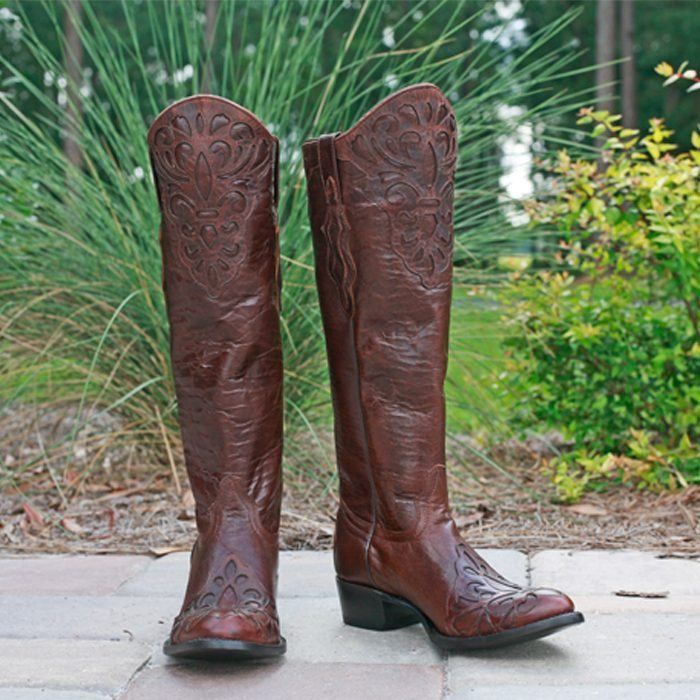 Johnny Ringo Sagrada Collection Volcano Cobre Boot with Fleur De Lis Inlay