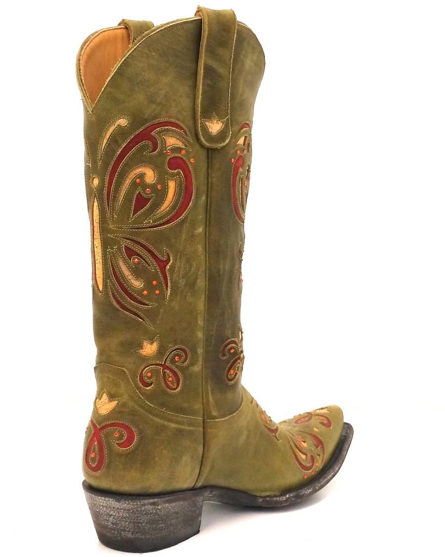 Old Gringo Papilia Vesuvio Military Green Boots