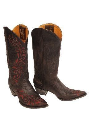 Old Gringo Boots Estere Vesuvio Chocolate and Red Boots