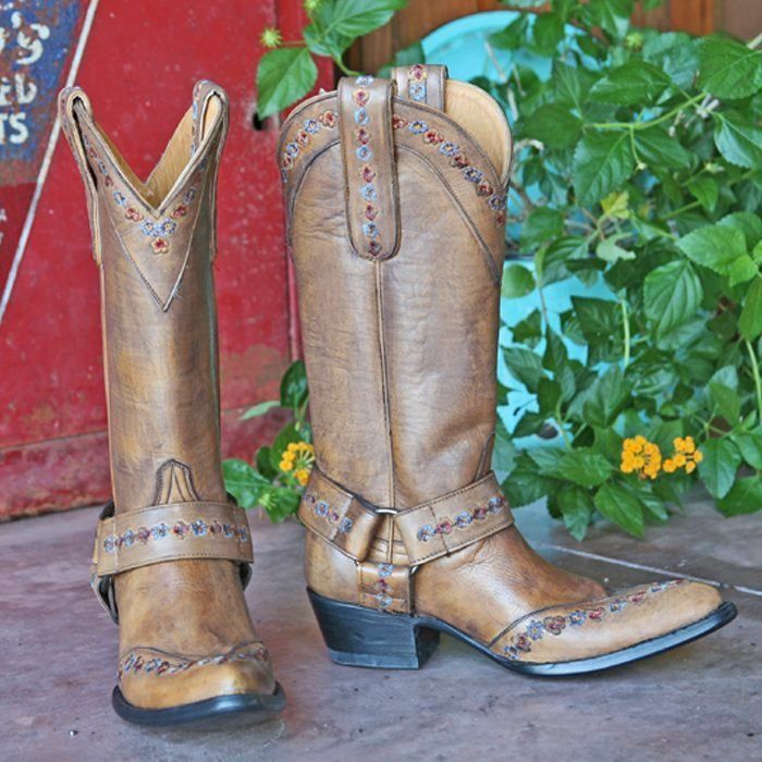 Old Gringo Hannagayla Yellow Boots With Harness Detail