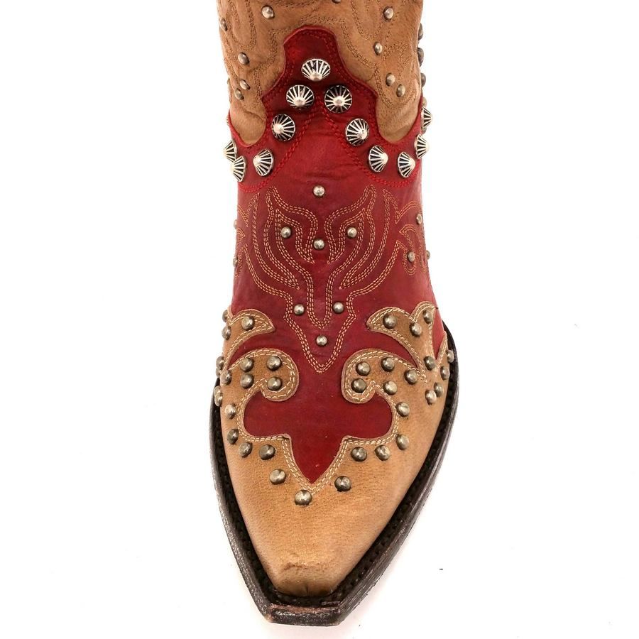 Old Gringo Raelene 13" Vesuvio Bone and Red Boots