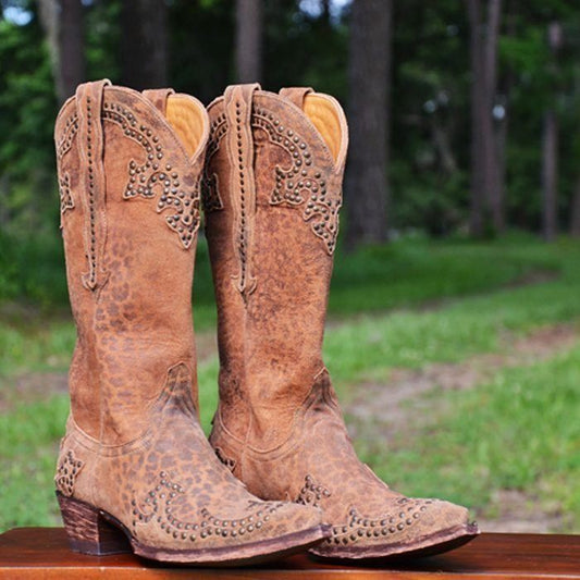 Old Gringo Clarita 13" Ochre Leopard Boot