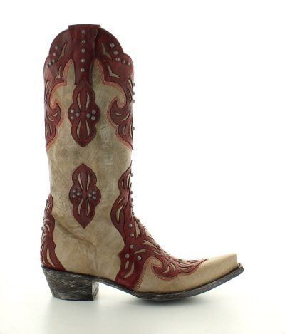 Old Gringo Miranda 13" Vesuvio Bone and Red Boots