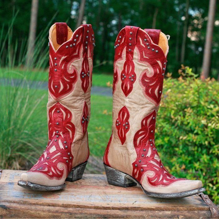 Old Gringo Miranda 13" Vesuvio Bone and Red Boots