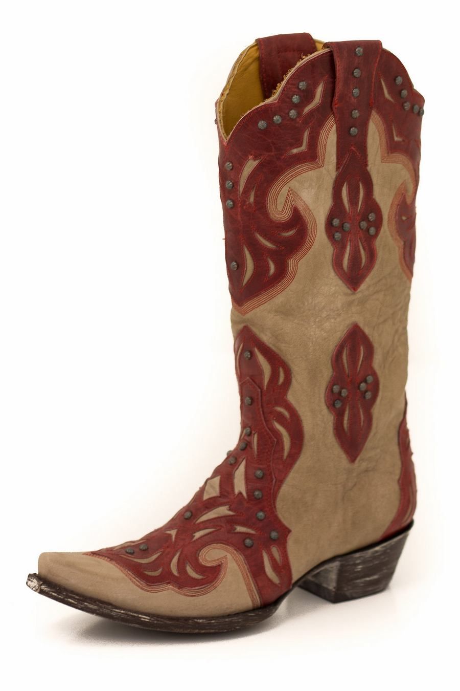 Old Gringo Miranda 13" Vesuvio Bone and Red Boots