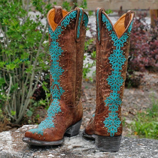 Old Gringo Tatum 13" Vesuvio Brass and Turquoise Boots