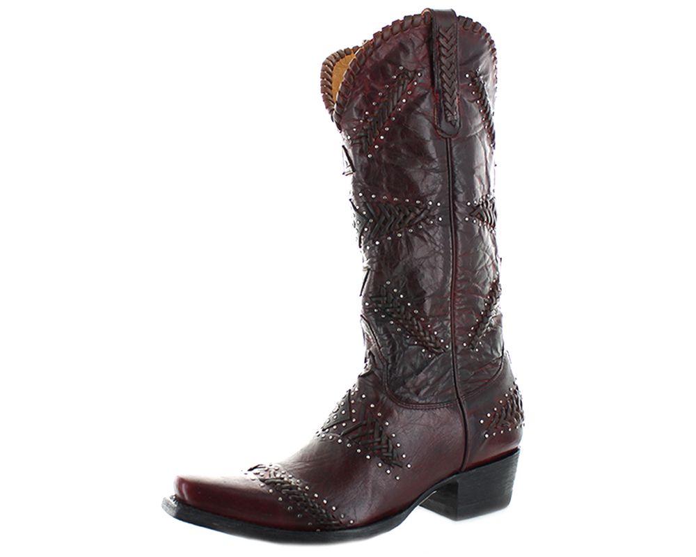 Old Gringo Red Arcangel 13" Whipstitch Stud Boots