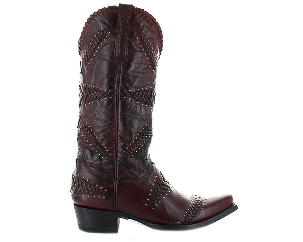 Old Gringo Red Arcangel 13" Whipstitch Stud Boots