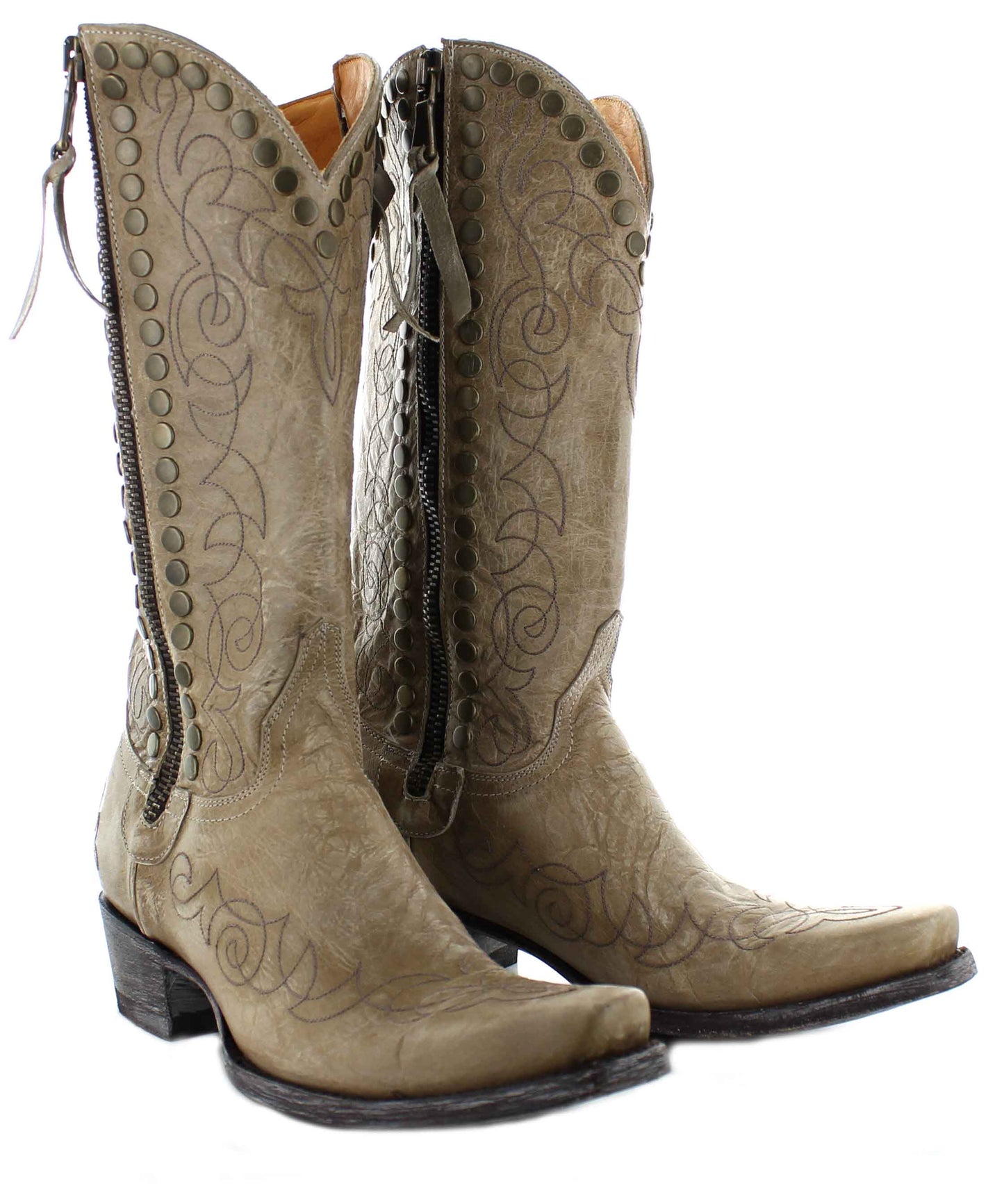 Old Gringo Hilary Bone 13" Shaft Studded Boots