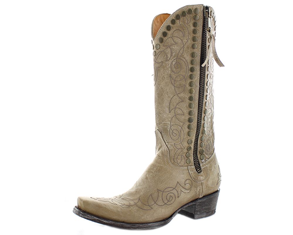 Old Gringo Hilary Bone 13" Shaft Studded Boots